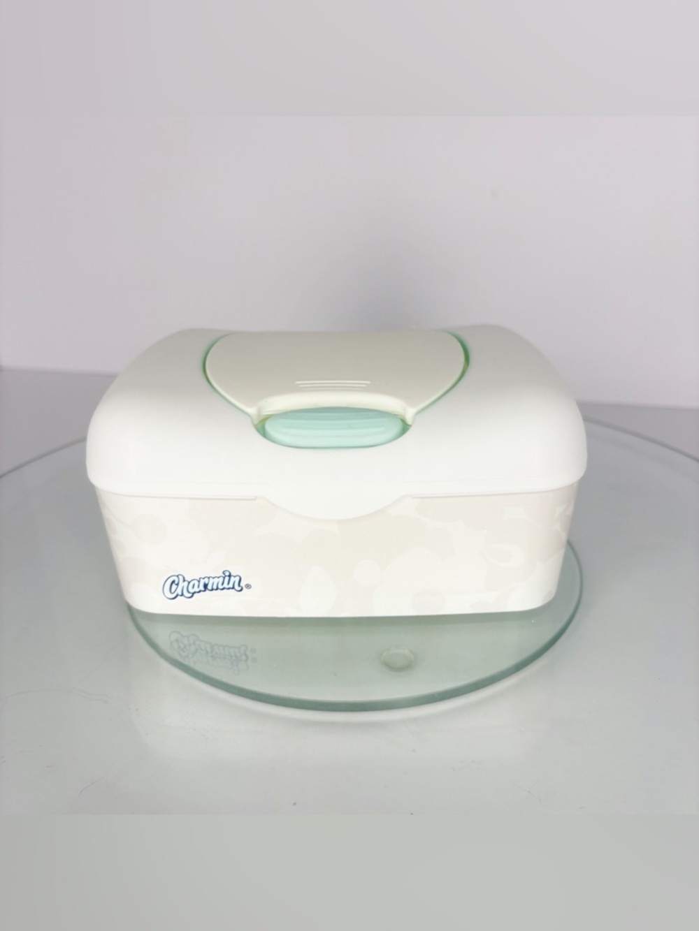 Charmin Freshmates Wipes Dispenser Pop Up Bathroom Holder White Tan Green